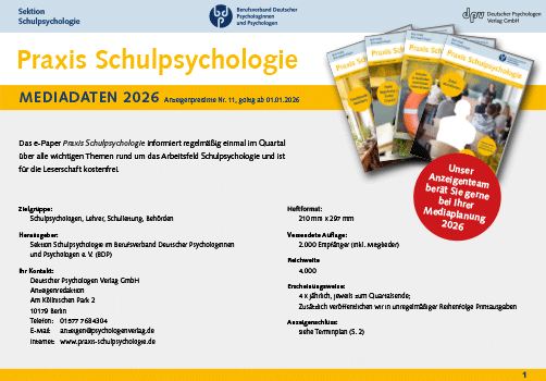 Praxis Schulpsychologie Mediadaten