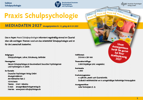Praxis Schulpsychologie Mediadaten